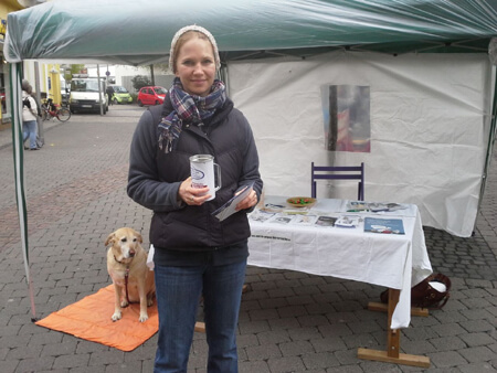 Infostand gegen Tierversuche in Datteln