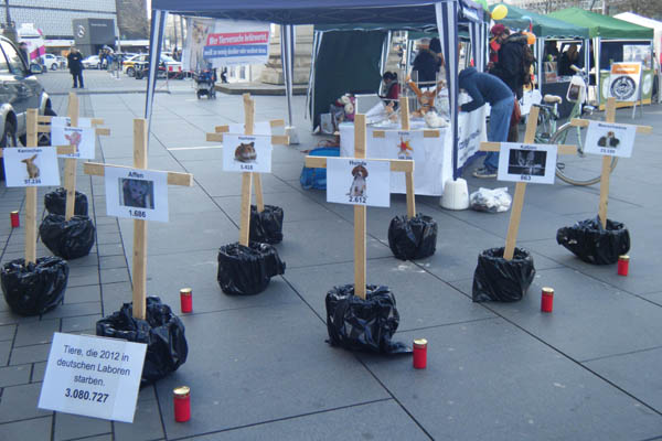 Aktionstag gegen Tierversuche in Braunschweig