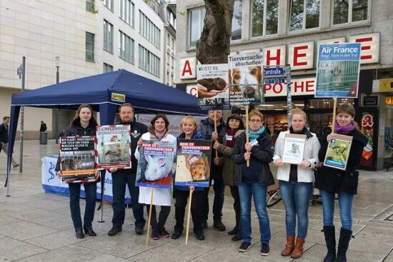 Aktionstag gegen Tierversuche in Frankfurt/M.