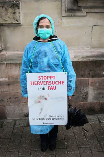 Aktionstag gegen Tierversuche in Erlangen