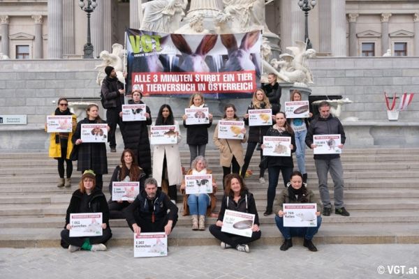 Aktionstag gegen Tierversuche in Wien