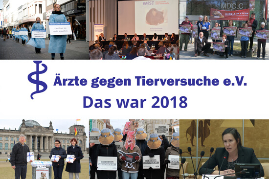 Ärzte gegen Tierversuche e.V. - Jahresrückblick „Das war 2018" (weiter zu YouTube.com)