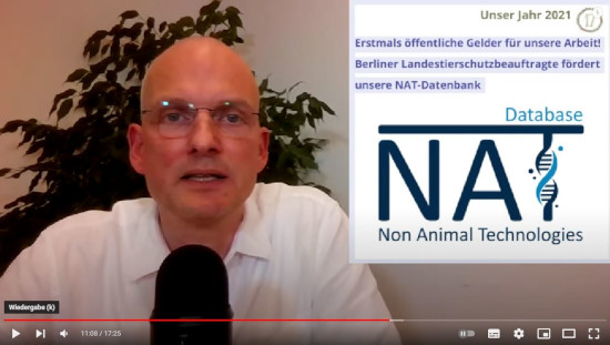 Ärzte gegen Tierversuche e.V. - Rückblick auf das Jahr 2021 (weiter zu YouTube.com)