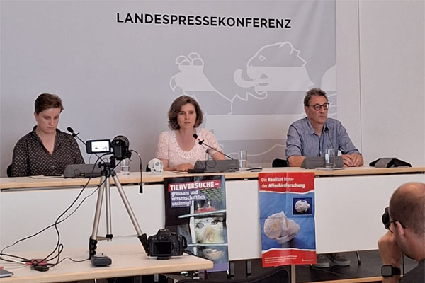 Pressekonferenz im Hessischen Landtag "Affenhirnforschung verbieten"