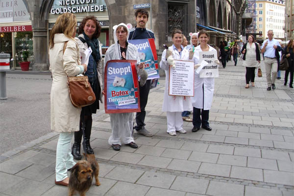 Europaweiter Aktionstag gegen Botox-Tierversuche 2012