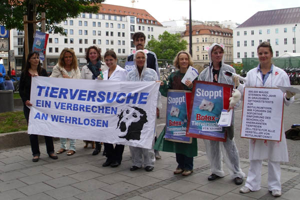 Europaweiter Aktionstag gegen Botox-Tierversuche 2012