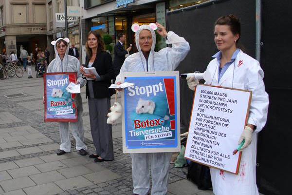 Europaweiter Aktionstag gegen Botox-Tierversuche 2012