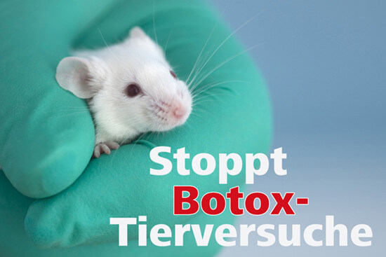Kampagne "Stoppt Botox-Tierversuche"