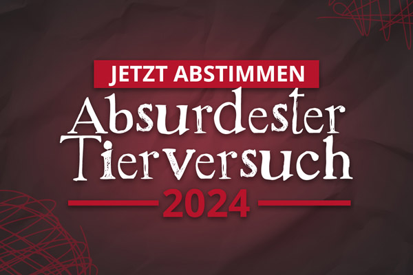 Absurdester Tierversuch 2024 Absurdester Tierversuch 2024