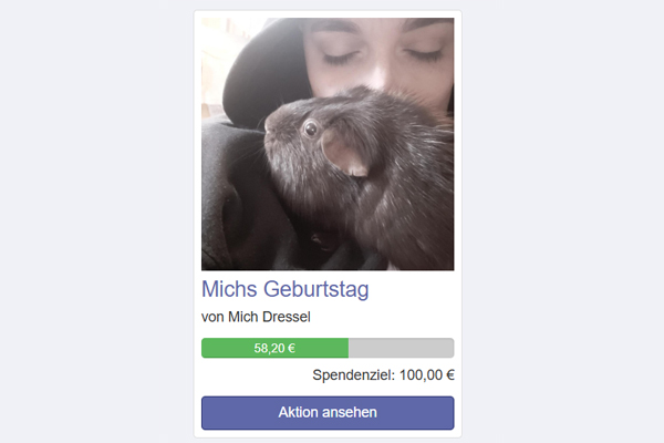 Neu: Starten Sie Ihre eigene Spendenaktion!