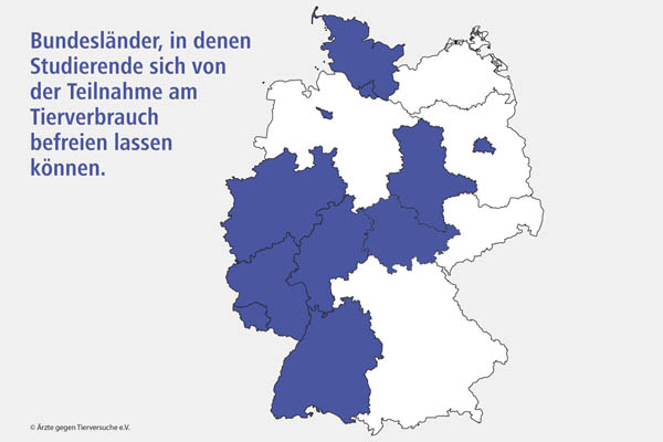 Tierverbrauchsfreies Studieren in manchen Bundesländern