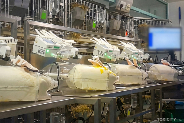 Kaninchen in einem britischen Tierversuchslabor